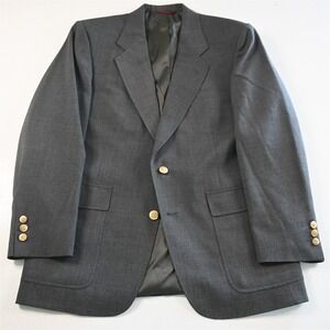 Vtg Jack Nicklaus Hart Marx 40R Gray Gold Button Blazer Suit Jacket Sport Coat